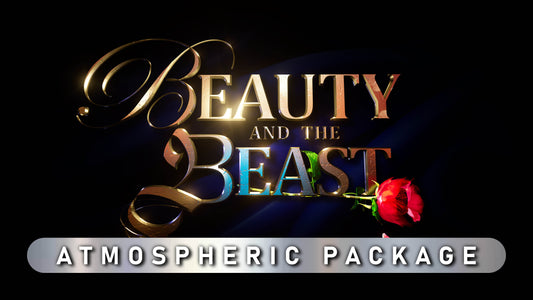 Beauty and the Beast Atmospheric scenic projection package — 268 static and 219 animated files. Hand-crafted 4K theatrical backdrops by StageScape Projections.
