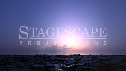 Majestic Ocean - theatrical projection backdrop showing open ocean and horizon, StageScape Projections