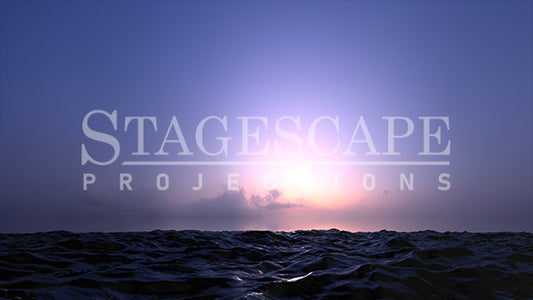 Majestic Ocean - theatrical projection backdrop showing open ocean and horizon, StageScape Projections