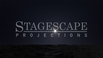 Majestic Ocean - theatrical projection backdrop showing open ocean and horizon, StageScape Projections