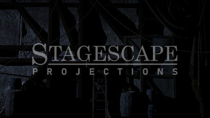 Medieval Theatre Backstage static scenic projection backdrop for & Juliet -authentic backstage theatre environment with multiple lighting states. Hand-crafted by StageScape Projections.