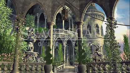 Enchanted Castle Courtyard | Animated