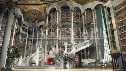 Baroque Castle Library 1 | Animated